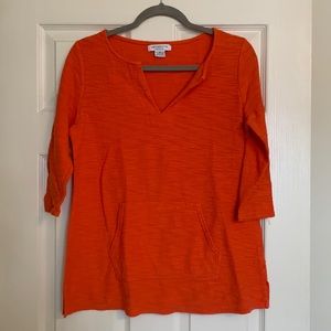 Liz Claiborne orange 3/4 length sleeve, size small